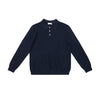 Old Qianfeng Simple Pit Strip Casual Solid Color Lapel Sweater Knitted Sweater