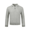 MADEEXTREME Embossed Twist Polo Immortal Flower Knitted Sweater