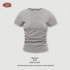 BE Women's Summer Pumping Pleated Waist T-shirt Y2k Babes Front Shoulder Short Sleeves