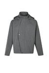 MADEEXTREME Vertical Hooded Metal Button-up Jacket Jacket