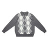 Ralph Classic Plaid Old Money Wind Wool Soft Waxy Knitted Polo Shirt Lapel Sweater