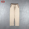 BE Autumn Old Money Calm Luxury Flower Yarn Frosted Texture Pendant Casual Pants