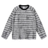 Artiemaster Vintage Dirty Dyed Strips Shoulder Long Sleeve T-Shirt
