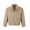 Fake Two-piece Tooling Double Stand-up Collar Short Bomber Jacket