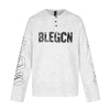 High Street Henry Button Waffle Arm Print Long Sleeve Top