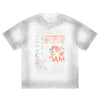 SUPER WAY Heavy and Gradual Change Old Short-sleeved Newspaper Print Loose T-shirt
