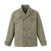 WHOLATE Double-breasted Lapel Polished Washed Denim Mid-length Jacket