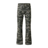 Jimmy Vintage Camouflage Multi-Pocket Slim-Fit Hip-Hop Straight Slim Pants