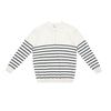 UNF Contrast Striped Half Zip POLO Shirt Knitted Sweater