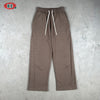 BE THRIVED Autumn and Winter Old Money Wind Flower Yarn Curved Bone-breaking Loose Straight Casual Trousers