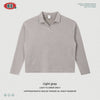 BE THRIVED Vintage Waffle Washed Fried Snowflake Seagull Collar Top Long Sleeve