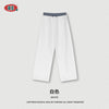 BE Women's Contrast Pants Loose Wide Leg Casual Pants Straight Pants