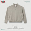 BE THRIVED Old Money Wind Polo Lapel Loose Shoulder Half Open Zip Sweater