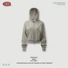 BE Static Luxury Old Money Wind Hooded Zipper Loose Shoulder Sweater Jacket