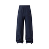 UNF Thickened Comfortable Loose Straight Casual Pants in navy blue, perfect for autumn and winter casual outings.