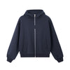 One-piece Fleece Double Zipper Hooded Jacket