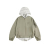 BTBDBTE Aviator Stitched Striped Fake Two-piece Hooded Jacket