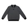 Simple and Versatile Contrasting Color Striped Comfortable Lapel POLO Shirt Knitted Sweater