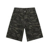 EF JEANS Loose Wide-leg Washed Camouflage Denim Shorts