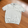 Following The Old Money Light Luxury Jacquard Vertical Texture Lapel Polo Shirt Knitted T-shirt