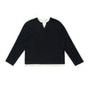 UNF Fake Two-piece Waffle Solid Color Knitted Sweater