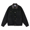Multi-pocket Imitation Suede Brown Tooling Jacket Retro Lapel Jackets