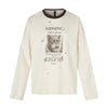 TIFO  Animal Hound Dog Print Crew Neck Trend INS Long Sleeve T-Shirt