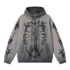 High Street skeleton Pattern Loose Hoodies