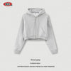 BE Solid Color Zipper Hooded Sweater Zipper