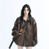 Maillard Locomotive PU Leather Jacket Loose Jacket