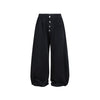 OUSWE Design Sense Retro Loose Breasted Wide-leg Cotton Wide-leg Scimitar Pants
