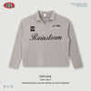 BE Vintage Waffle Wash Fried Snowflake Seagull Collar Print Embroidery Long Sleeve