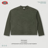 BE Waffle Fried Snowflake Loose Shoulder Boxy Long Sleeve