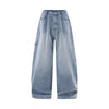 Wide Leg Retro Washed Old Blended Casual Jeans