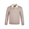 EME Retro Contrasting Color Lapel Polo Long-sleeved Knitted Sweater