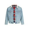 Premium Washed Blue Plaid Cleanfit Jacket