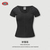 BE Women's Summer  Slim Top Deep U-Neck Short Sleeves