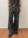EME Wash Destroy Pleated Cleanfit Straight Casual Wide Leg Pants