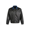 DNPG Vintage Pu Leather Jacket Denim Biker Jacket