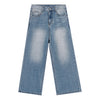 EF JEANS Loose and Versatile Blue Straight Wide-leg Jeans