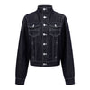 Pokiovo Retro Denim Jacket Stand-up Collar Loose and Thin Tooling Jacket Pants Set