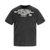 11KN Loose Wash Old Letter Print Crew Neck Short Sleeve T-shirt