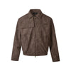 EME Cut Silhouette Slack Lapel Brown Jacket