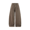 Washed street rough edge old casual pants