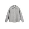 OUSWE College Plaid Cotton Casual Loose Long Sleeve Shirt