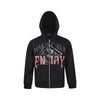 EME Retro Old Full Print Zipper Niche Design Hooded Sweater Jacket