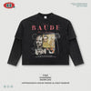 BE Street Retro Print Fried Snowflake Boxy Loose Fake Two Long Sleeves