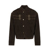 Faux Suede Stitching Design Jacket