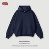 BE Solid Color Fleece Hooded Sweater Loose Thermal Cropped Pants Sports and Leisure Suit