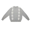 Ralph Classic Plaid Old Money Wind Wool Crew Neck Knitted Sweater